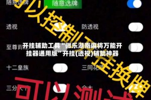 开挂辅助工具“微乐湖南麻将万能开挂器通用版”开挂(透视)辅助神器