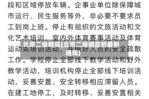 北京二级响应(北京二级响应的最新通知)