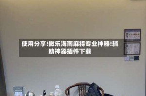 使用分享!微乐海南麻将专业神器!辅助神器插件下载