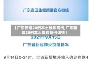 【广东新增20例本土确诊病例,广东新增20例本土确诊病例详情】