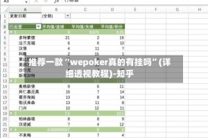 推荐一款“wepoker真的有挂吗”(详细透视教程)-知乎