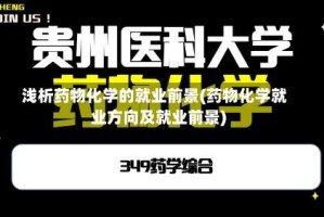 浅析药物化学的就业前景(药物化学就业方向及就业前景)