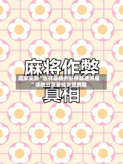 赢家实测“吉祥麻将外卦神器通用版	”详细分享装挂步骤教程-第1张图片