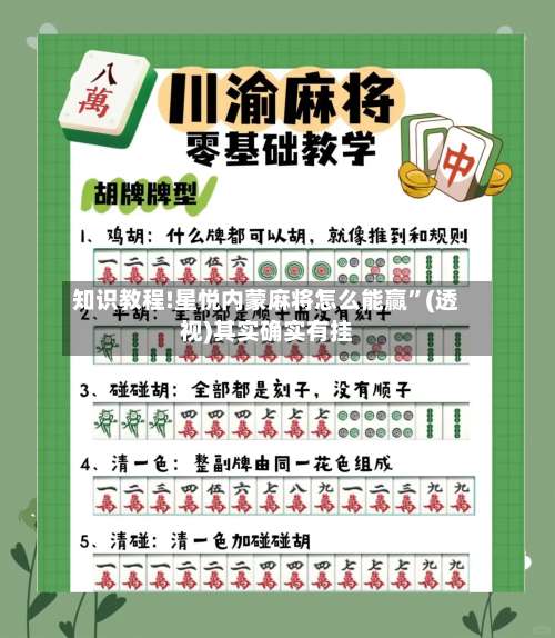 知识教程!星悦内蒙麻将怎么能赢”(透视)其实确实有挂-第1张图片