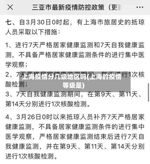 上海疫情分几级地区吗(上海的疫情等级是)-第1张图片