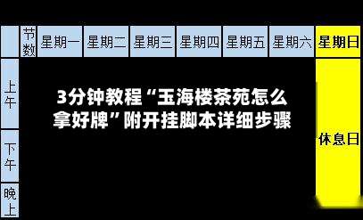3分钟教程“玉海楼茶苑怎么拿好牌”附开挂脚本详细步骤-第1张图片