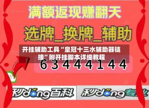 开挂辅助工具“皇冠十三水辅助器链接”附开挂脚本详细教程-第2张图片