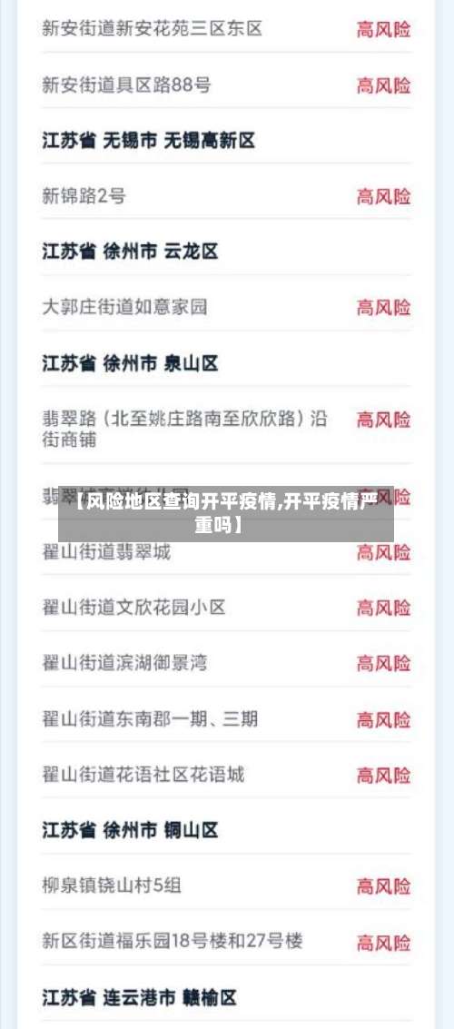 【风险地区查询开平疫情,开平疫情严重吗】-第1张图片