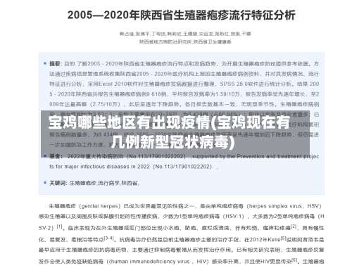 宝鸡哪些地区有出现疫情(宝鸡现在有几例新型冠状病毒)-第1张图片