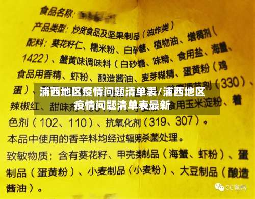 浦西地区疫情问题清单表/浦西地区疫情问题清单表最新-第3张图片