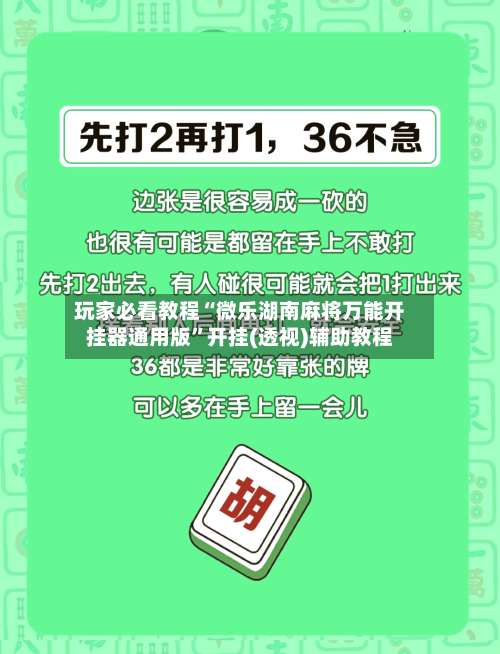 玩家必看教程“微乐湖南麻将万能开挂器通用版	”开挂(透视)辅助教程-第1张图片