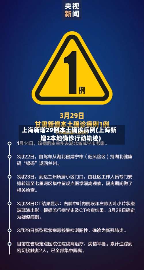 上海新增29例本土确诊病例(上海新增2本地确诊行动轨迹)-第2张图片