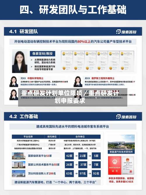 重点研发计划单位限项／重点研发计划申报要求-第1张图片