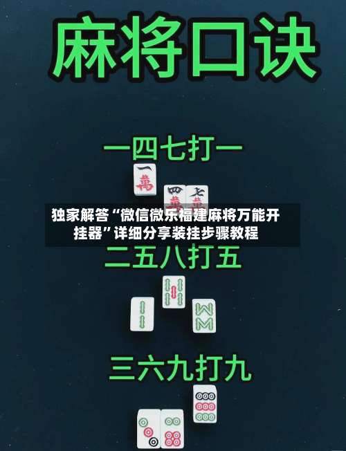 独家解答“微信微乐福建麻将万能开挂器	”详细分享装挂步骤教程-第2张图片