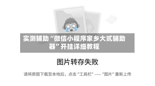 实测辅助“微信小程序家乡大贰辅助器”开挂详细教程-第2张图片