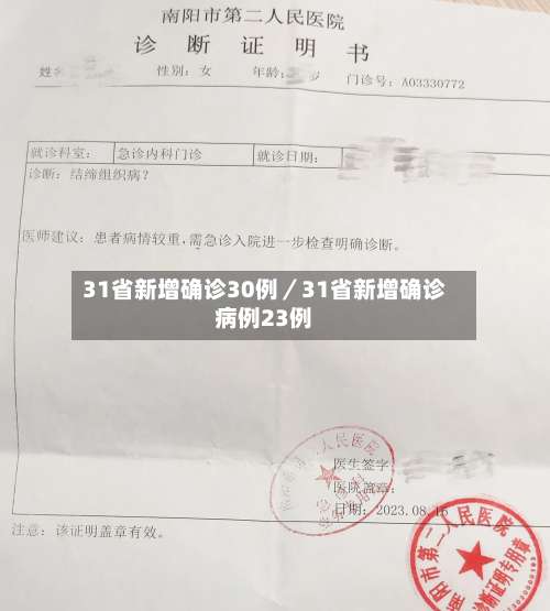 31省新增确诊30例／31省新增确诊病例23例-第1张图片
