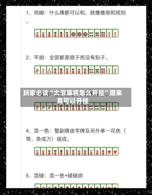 玩家必读“太浪麻将怎么开挂”原来真可以开挂-第2张图片