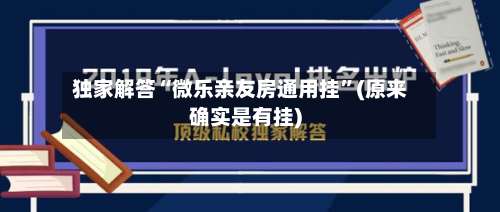 独家解答“微乐亲友房通用挂”(原来确实是有挂)-第3张图片