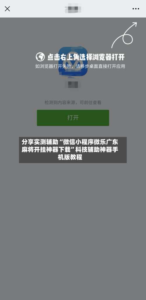 分享实测辅助“微信小程序微乐广东麻将开挂神器下载”科技辅助神器手机版教程-第2张图片