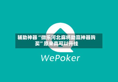 辅助神器“微乐河北麻将助赢神器购买”原来真可以开挂-第2张图片
