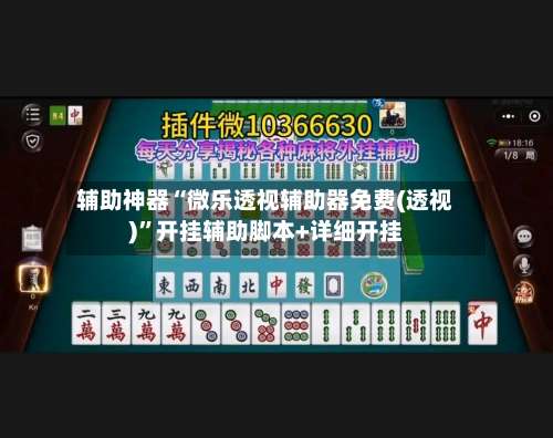 辅助神器“微乐透视辅助器免费(透视)”开挂辅助脚本+详细开挂-第1张图片