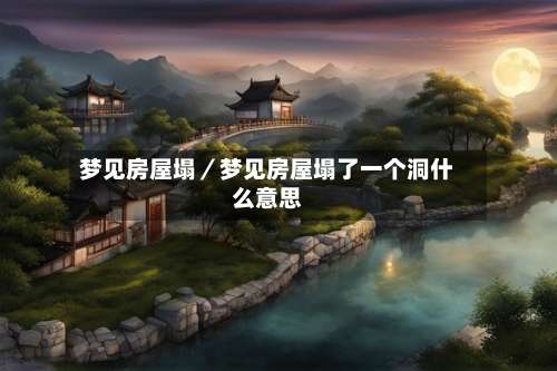 梦见房屋塌／梦见房屋塌了一个洞什么意思-第2张图片