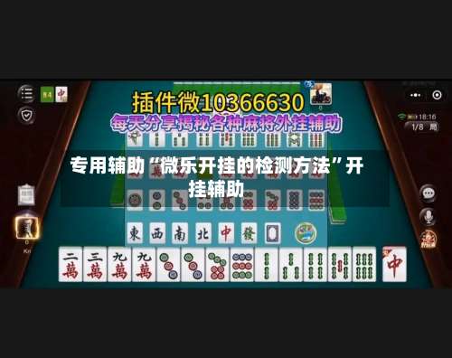 专用辅助“微乐开挂的检测方法”开挂辅助-第1张图片