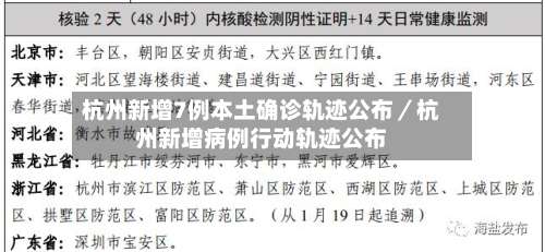 杭州新增7例本土确诊轨迹公布／杭州新增病例行动轨迹公布-第1张图片