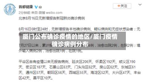 厦门公布确诊疫情的地区/厦门疫情确诊病例分布-第1张图片