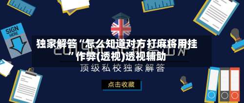 独家解答“怎么知道对方打麻将用挂	”作弊(透视)透视辅助-第1张图片