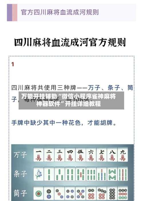 万能开挂辅助“微信小程序雀神麻将神器软件”开挂详细教程-第3张图片