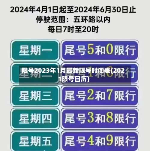 限号2023年1月最新限号时间表(2021限号日历)-第2张图片