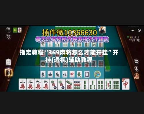 指定教程“369麻将怎么才能开挂	”开挂(透视)辅助教程-第1张图片
