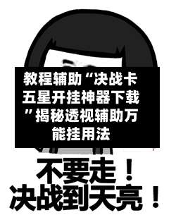 教程辅助“决战卡五星开挂神器下载”揭秘透视辅助万能挂用法-第2张图片