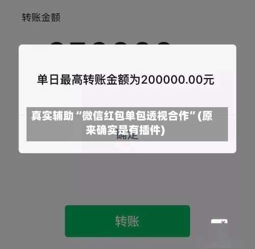 真实辅助“微信红包单包透视合作”(原来确实是有插件)-第1张图片
