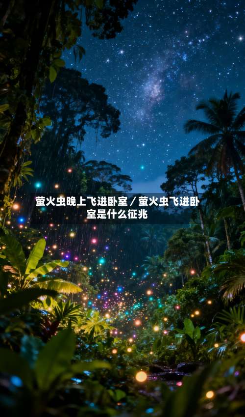 萤火虫晚上飞进卧室／萤火虫飞进卧室是什么征兆-第1张图片