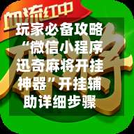 玩家必备攻略“微信小程序迅奇麻将开挂神器	”开挂辅助详细步骤-第2张图片