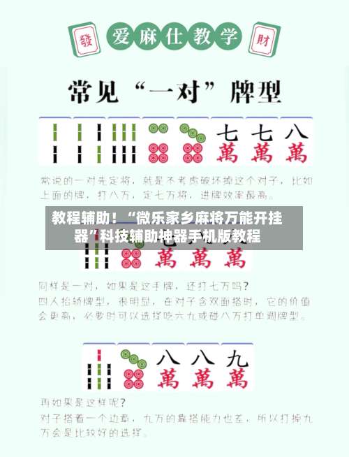 教程辅助！“微乐家乡麻将万能开挂器”科技辅助神器手机版教程-第3张图片