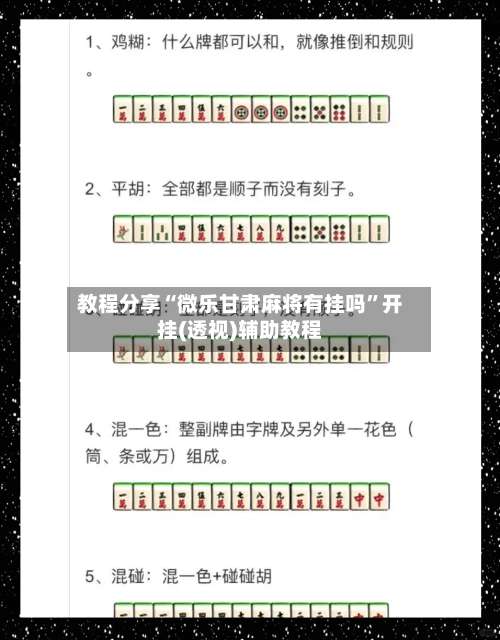 教程分享“微乐甘肃麻将有挂吗”开挂(透视)辅助教程-第1张图片