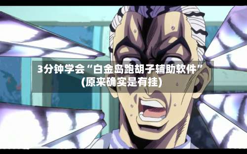 3分钟学会“白金岛跑胡子辅助软件”(原来确实是有挂)-第1张图片