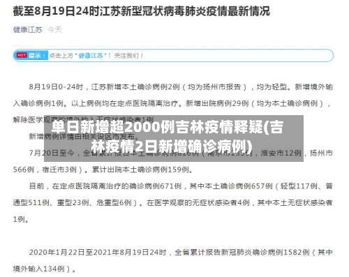 单日新增超2000例吉林疫情释疑(吉林疫情2日新增确诊病例)-第1张图片