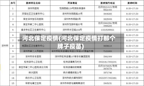 河北保定疫情(河北保定疫情打那个牌子疫苗)-第2张图片