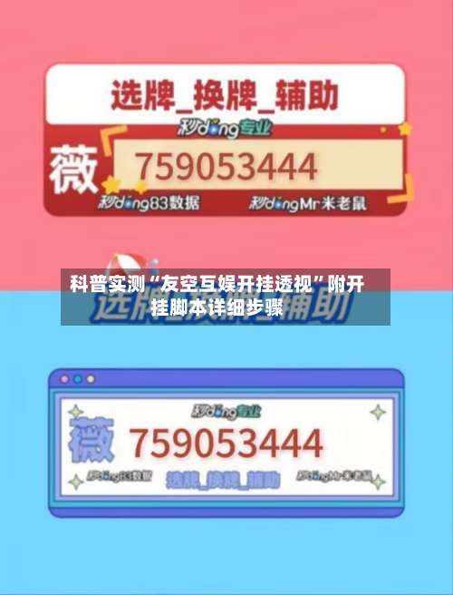 科普实测“友空互娱开挂透视”附开挂脚本详细步骤-第2张图片