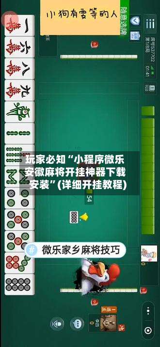 玩家必知“小程序微乐安徽麻将开挂神器下载安装”(详细开挂教程)-第3张图片