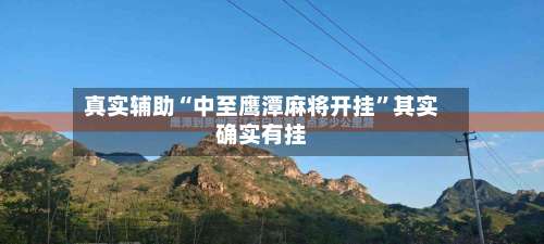 真实辅助“中至鹰潭麻将开挂	”其实确实有挂-第1张图片