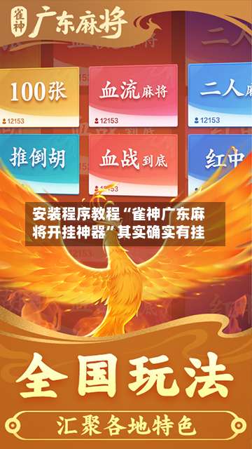 安装程序教程“雀神广东麻将开挂神器”其实确实有挂-第2张图片