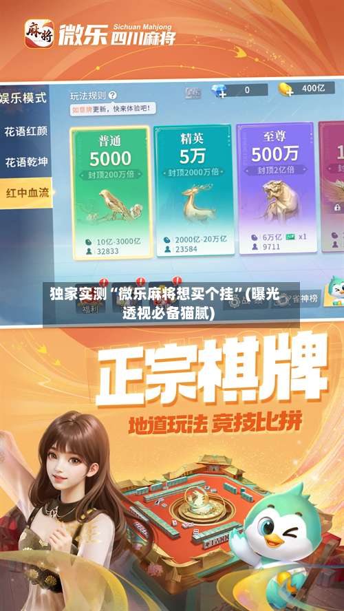 独家实测“微乐麻将想买个挂	”(曝光透视必备猫腻)-第1张图片