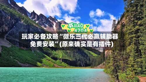 玩家必备攻略“微乐三代必赢辅助器免费安装”(原来确实是有插件)-第3张图片