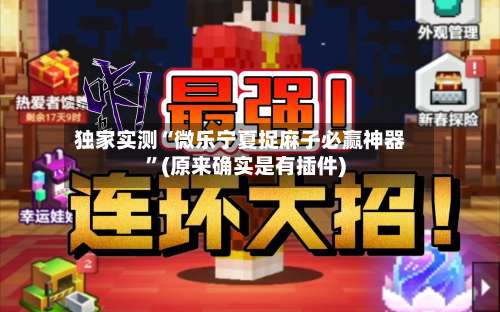 独家实测“微乐宁夏捉麻子必赢神器	”(原来确实是有插件)-第1张图片