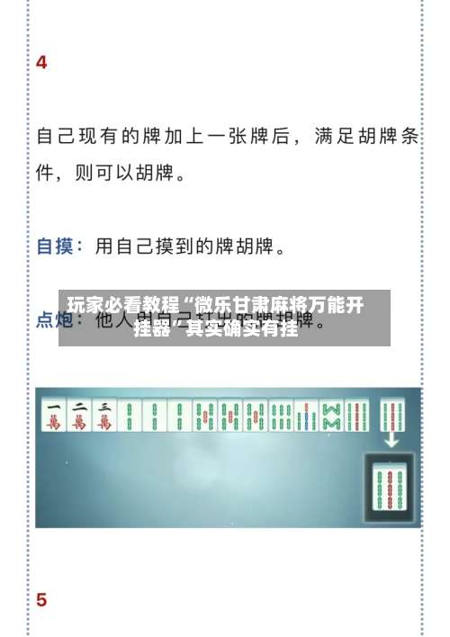 玩家必看教程“微乐甘肃麻将万能开挂器	”其实确实有挂-第2张图片